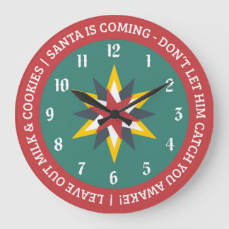Redondo Grande Reloj de Navidad del Viejo Mundo con indicador de