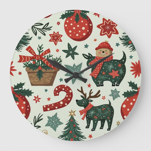 Redondo Grande reloj de navidades (Anverso)