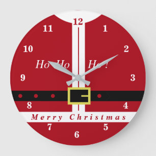 Redondo Grande Reloj de Navidades de Santa Claus