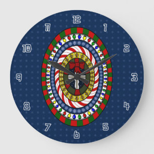 Redondo Grande Reloj de Navidades juguetones
