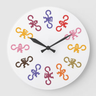 Redondo Grande Reloj de Negocios Multi-Mono