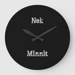 Redondo Grande Reloj de Nek Minnit