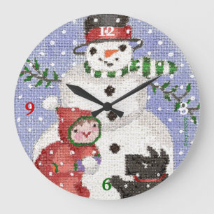 Redondo Grande Reloj de nieve