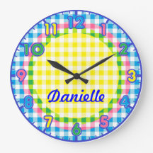 Reloj de niños con números y control Pastel person
