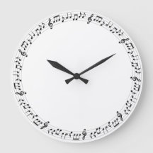 Reloj de notas de música