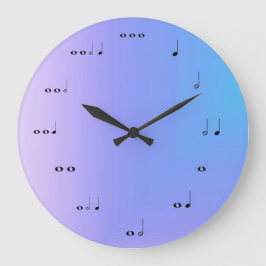 Redondo Grande Reloj de notas musicales