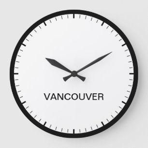 Redondo Grande Reloj de noticias de la zona horaria de Vancouver