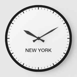 Redondo Grande Reloj de noticias de New York Time Zone