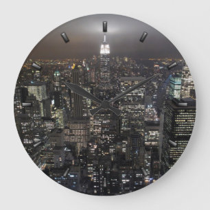 Redondo Grande Reloj de Nueva York Regalos Decoración NY Reloj de