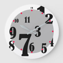 Redondo Grande Reloj de números jumados