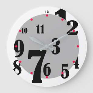Redondo Grande Reloj de números jumados
