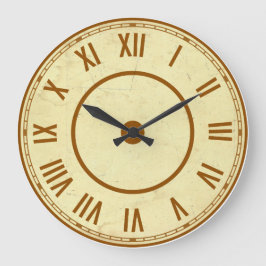 Redondo Grande Reloj de números romanos antiguos