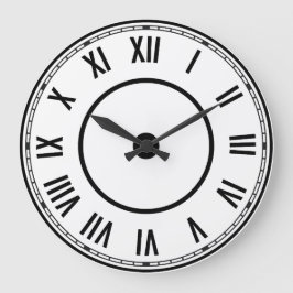 Redondo Grande Reloj de números romanos antiguos