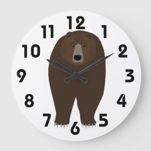 Redondo Grande Reloj de oso
