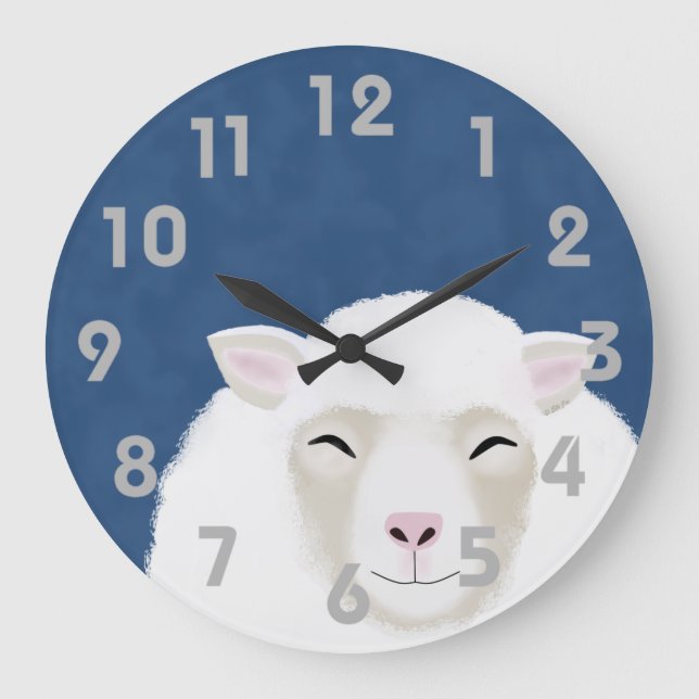 Redondo Grande Reloj de oveja (Anverso)