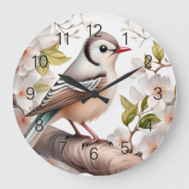 Redondo Grande reloj de pájaro
