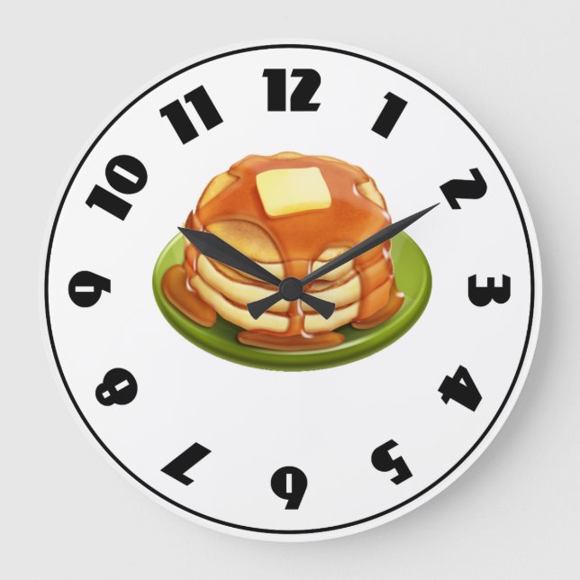 Redondo Grande Reloj de Panqueques (Anverso)