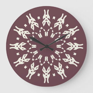 Redondo Grande Reloj de pared, elegante diseño clásico multicolor