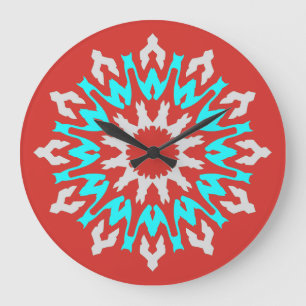 Redondo Grande Reloj de pared, elegante diseño clásico multicolor
