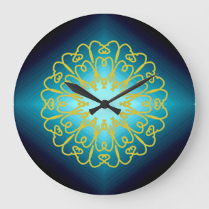 Redondo Grande Reloj de pared, elegante diseño clásico multicolor