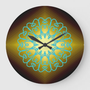 Redondo Grande Reloj de pared, elegante diseño clásico multicolor