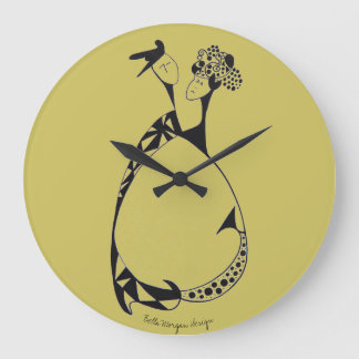 Redondo Grande Reloj de pareja de baile