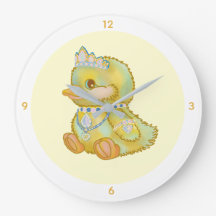 Reloj de pato de peluche vestido lindo