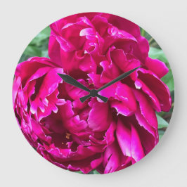 Redondo Grande Reloj de Peonía