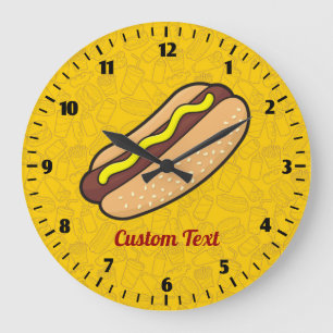Redondo Grande Reloj de perrito caliente