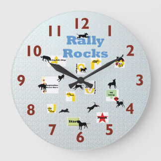 Redondo Grande Reloj de perro de rally