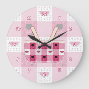 Redondo Grande Reloj de picnic de verano