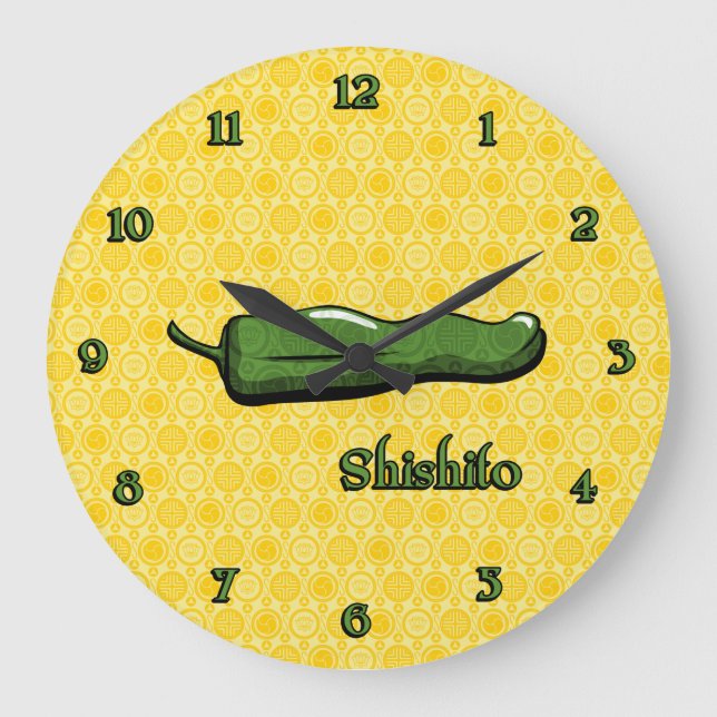 Redondo Grande Reloj de pimienta de Shishito Chili (Anverso)