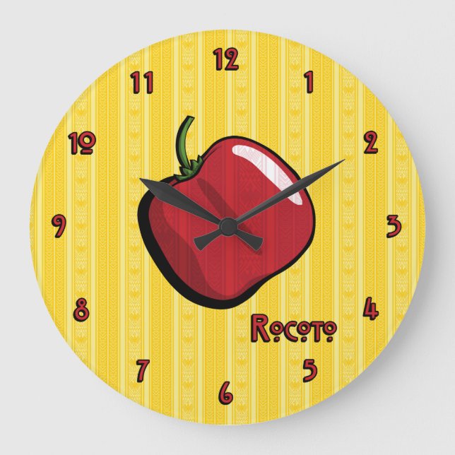 Redondo Grande Reloj de Pimiento Rocoto (Anverso)