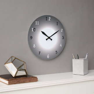 Redondo Grande Reloj de plata gris dramático de moda
