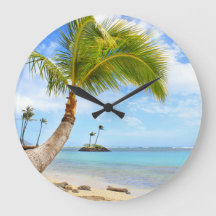 Reloj de playa de Palm Tree