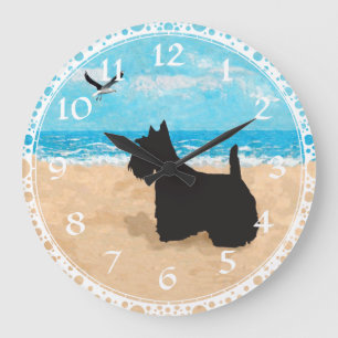 Redondo Grande Reloj de Playa del Terrier Escocés