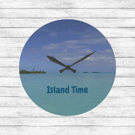 Redondo Grande Reloj de playa tropical de Island Time