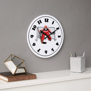 Redondo Grande Reloj de portero de hockey sobre hielo