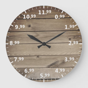 Redondo Grande Reloj de precios de compra humorístico - Humor de
