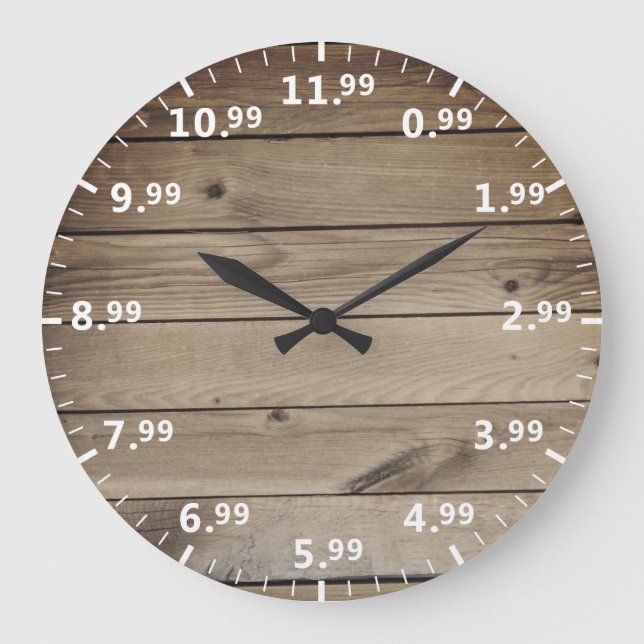 Redondo Grande Reloj de precios de compra humorístico - Humor de  (Anverso)