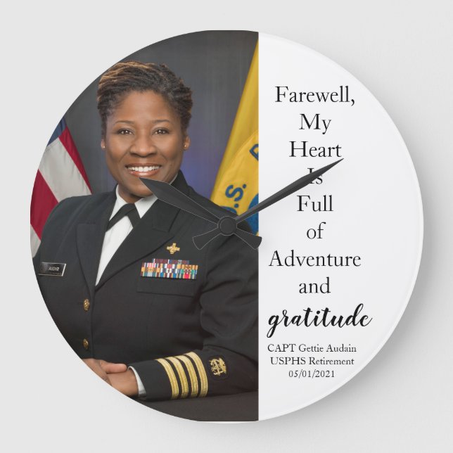 Redondo Grande Reloj de premio militar (Anverso)