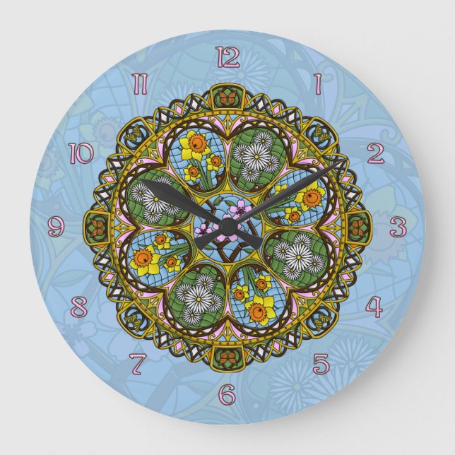 Redondo Grande Reloj de primavera (Anverso)