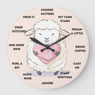 Redondo Grande Reloj de punto