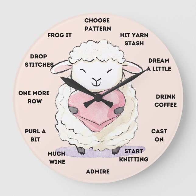 Redondo Grande Reloj de punto (Anverso)