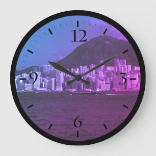 Redondo Grande Reloj de rascacielos de la bahía de Hong Kong de p