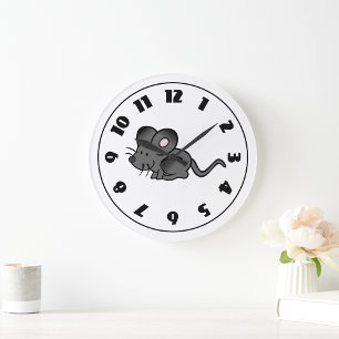 Redondo Grande Reloj de ratón personalizado