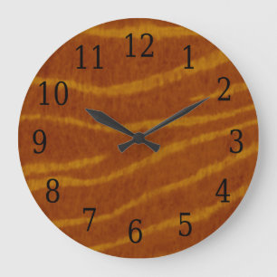 Redondo Grande Reloj de redondeo de tigre