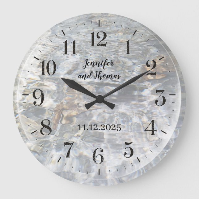 Redondo Grande reloj de reflejo de agua (Anverso)