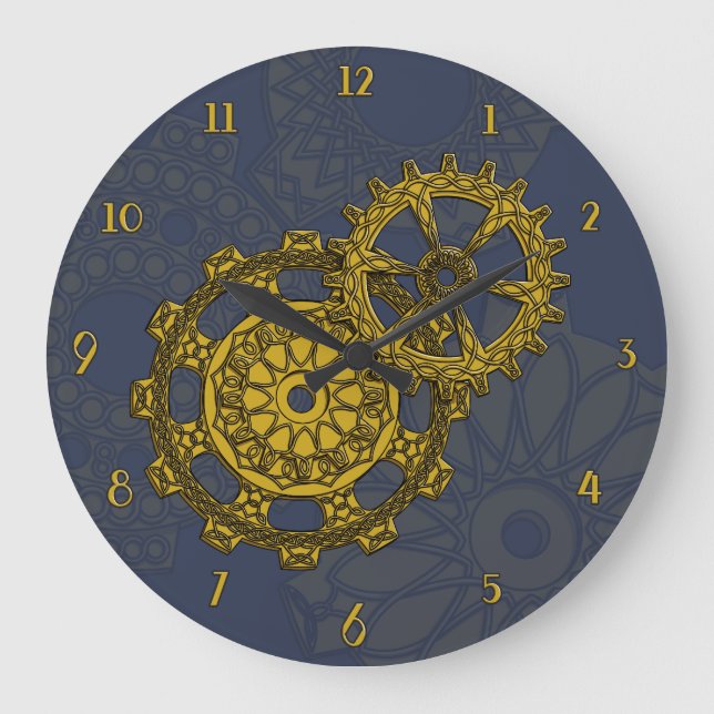 Redondo Grande Reloj de reloj trenzado (Anverso)