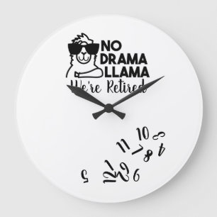 Redondo Grande Reloj de retiro gracioso sin nombre dramático pers